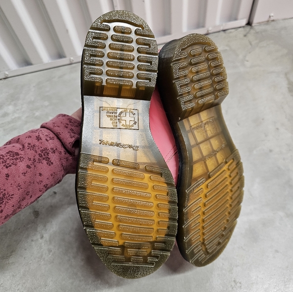 1461 Hearts Dr Martens Geranium Pink and White Heart Oxford Size 8 - Picture 5 of 7